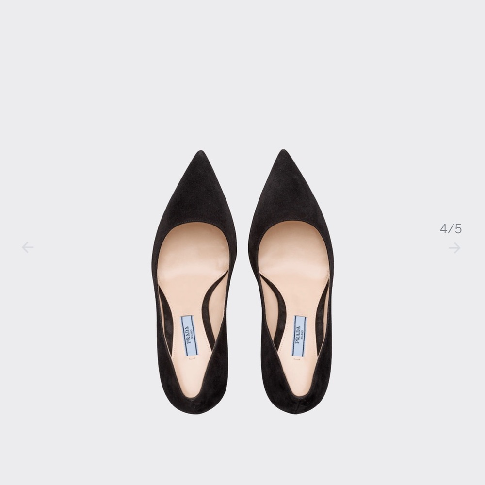 Nearly new Black Suede PRADA pumps - Picture 4 of 13